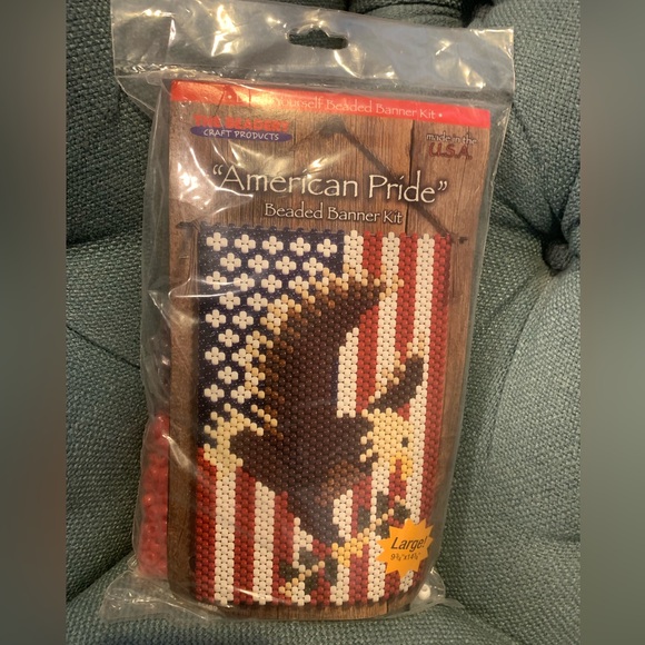 American Flag Art Red White - Picture 1 of 9